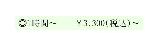 1時間 3 300 税込